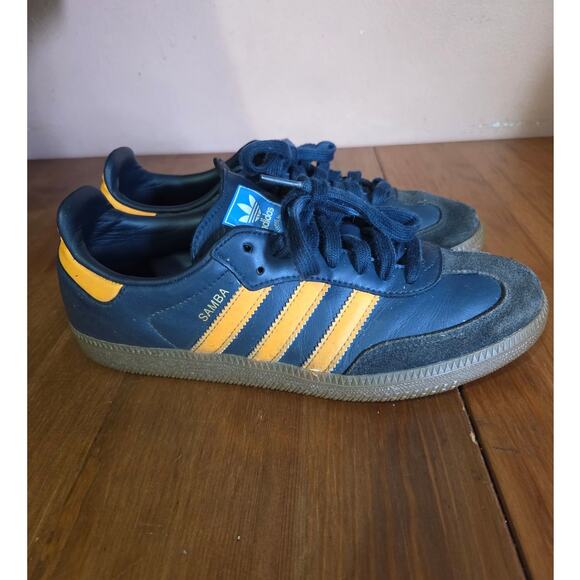 Adidas Samba OG Navy And Yellow Mens Size 8.5 41.5